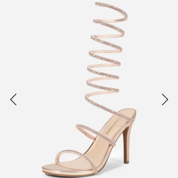 New dream pairs Rhinestone Strappy Heel Sandals - Picture 2 of 4